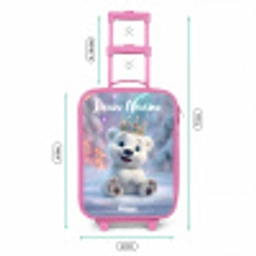 Ijsbeer - Kroon - Winter Kinderkoffer - Roze klein -productfoto_formaten