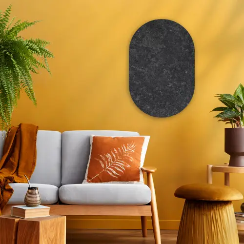 Beton - Muur - Vormen - Grind Wandcirkel Ovaal Forex klein -sfeer4