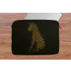 Zebra - Strepen - Goud laptophoes neopreen klein -tafel