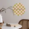 Patroon - Geblokt - Olijfgroen - Amore Wandcirkel behangsticker klein -sfeer3