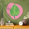 Illustratie - Blad - Minimalistisch - Groen Wandcirkel Organisch Plexiglas middel -sfeer2