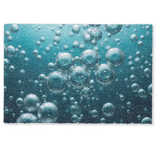 Luchtbellen - Dynamisch - Blauw Deurmat klein -zkaufland3d