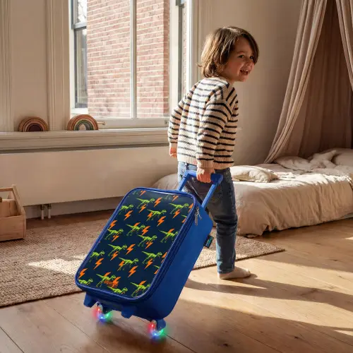 Bliksemsnelle raptors Kinderkoffer - Blauw klein -sfeer1