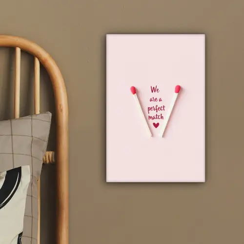 Perfect - Minimalistisch - Valentijn canvas 2cm klein -sfeer3