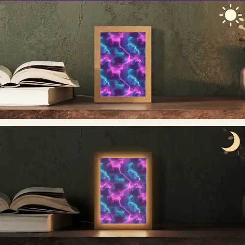 Elektrisch - Neon - Lucht Light Box met kabel (Tafellamp) klein 925 -sfeer3