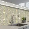 Elegant - Symbool - Goud - Grijsgroen keuken achterwand 2 middel 871 -3d_schuin