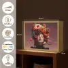 Vrouw - Donuts - Kleurrijk Light Box met batterij (Wandlamp) middel -USP_websiteoverzichtNL