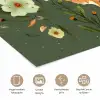 Bloemen - Bladeren - Olijfgroen - Vlinder poster papier klein -closeup_NL