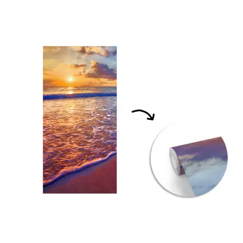 Zee - Strand - Zonsondergang - Wolken - Horizon fotobehang vinyl groot -3d