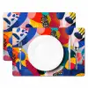 Vormen - Abstract - Stippels - Blauw Placemat vinyl groot -zzsfeer2_Kitchenyeah-website