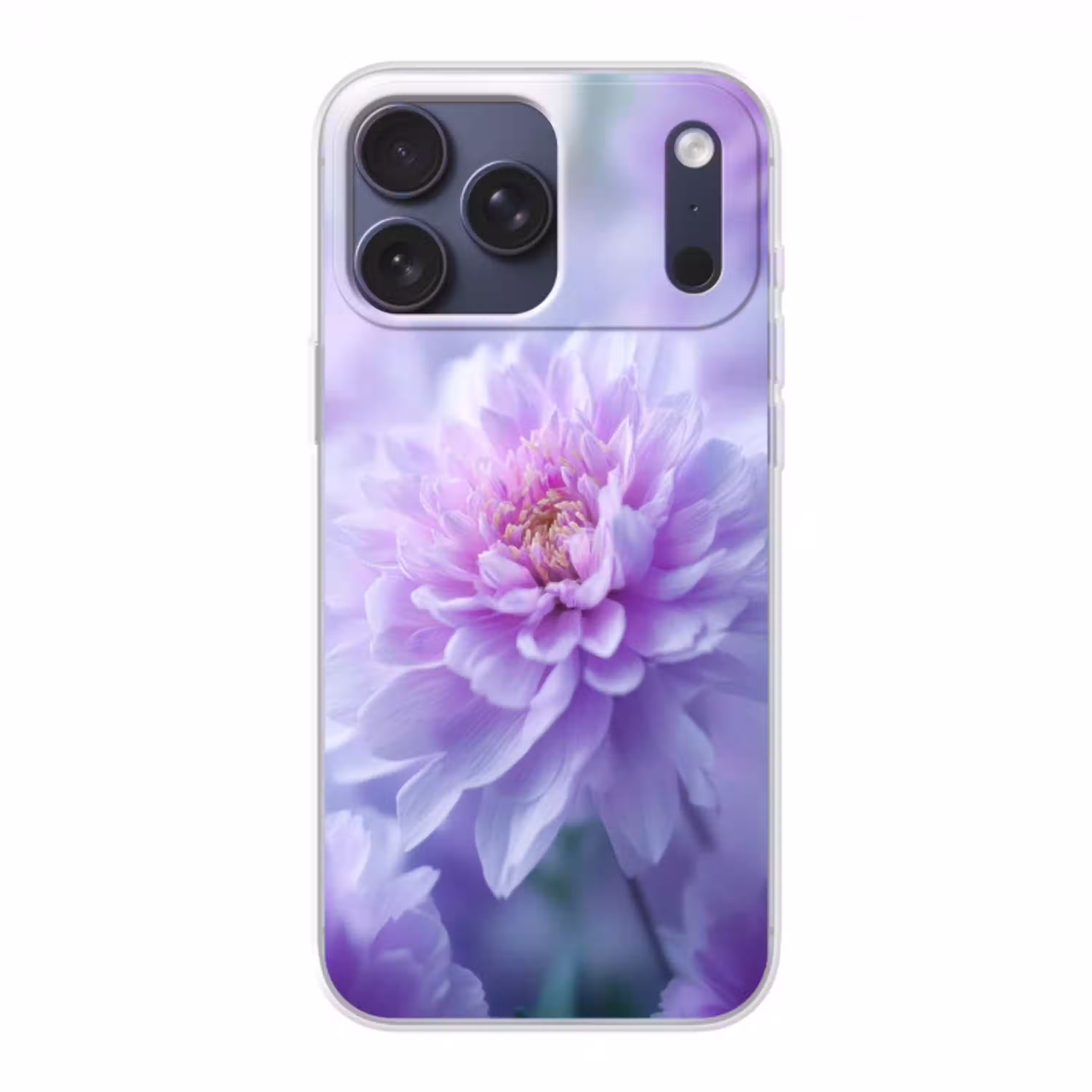 Paars - Dahlia - Dromerig Telefoonhoesje iPhone 17 Pro Max klein -3d