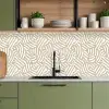 Abstract - Modern - Beige keuken achterwand 2 middel 871 -sfeer3