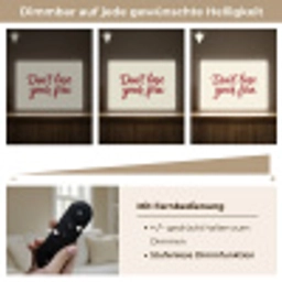 Don't lose your fire - Rood - Wit - Minimalistisch Light Box met batterij (Wandlamp) middel -USP_dimbaarDE