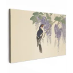 Specht - Bloemen - Paars Tuinposter op houten frame 2 cm dik klein -3d