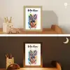 Hond - Verf - Dieren - Kleurrijk - Duitse Herder Light Box met kabel (Kinderlampje) klein -sfeer3_kind