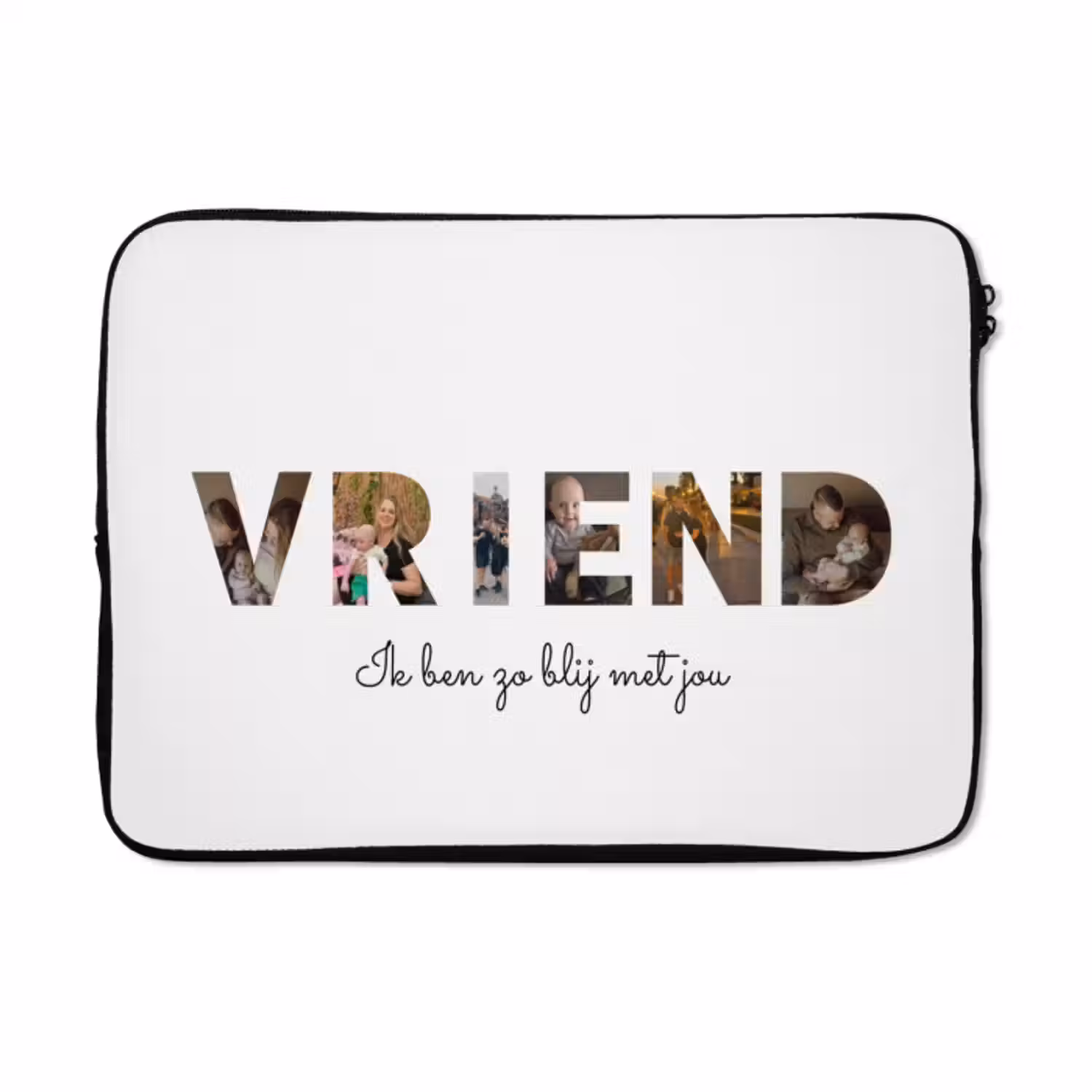 Gepersonaliseerde laptophoes - Vriend - Lettercollage