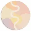 Golvende vormen - Abstract - pastel Wandcirkel plexiglas klein -3d