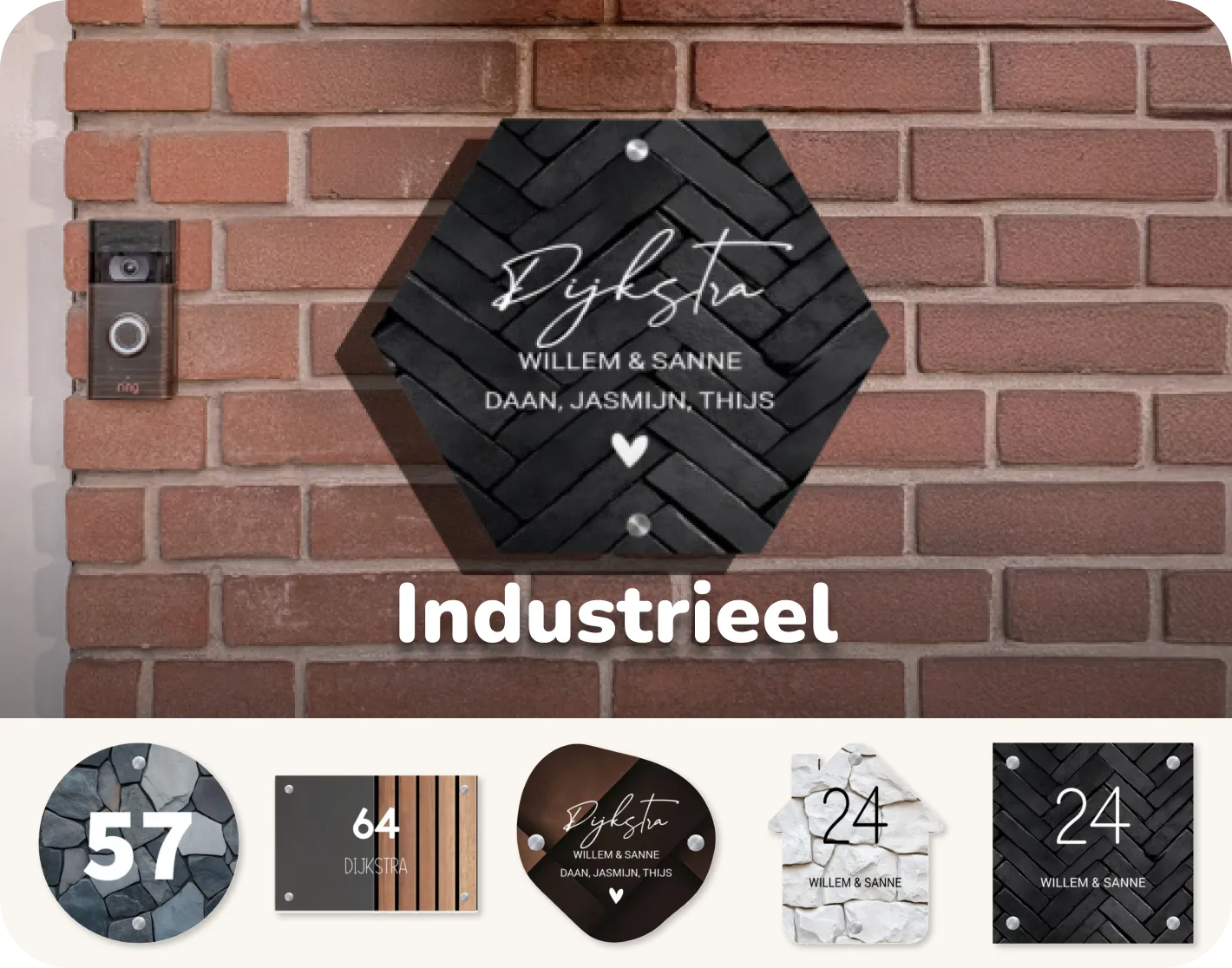 Naambordje industrieel