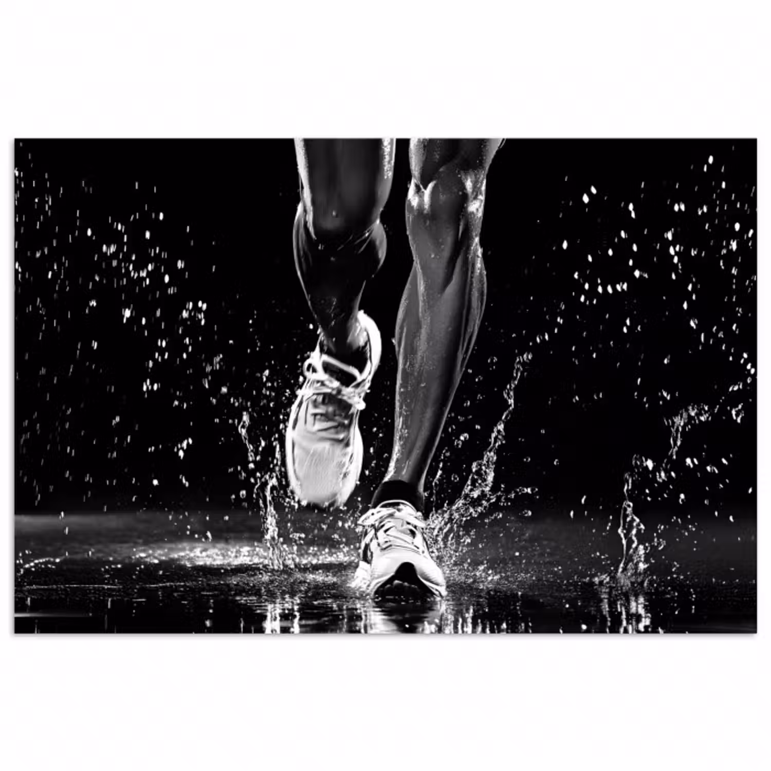 Poster - Laufschuhe - Laufen - Drops - Schwarz