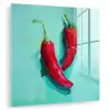 Chilipepers - Geverfd - Rood plexiglas 5mm klein -zzzproduct_nieuw