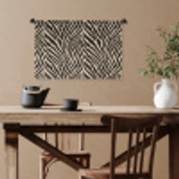 Zebra - Klassiek - Zwart Wandkleed katoen klein 269 -sfeer6