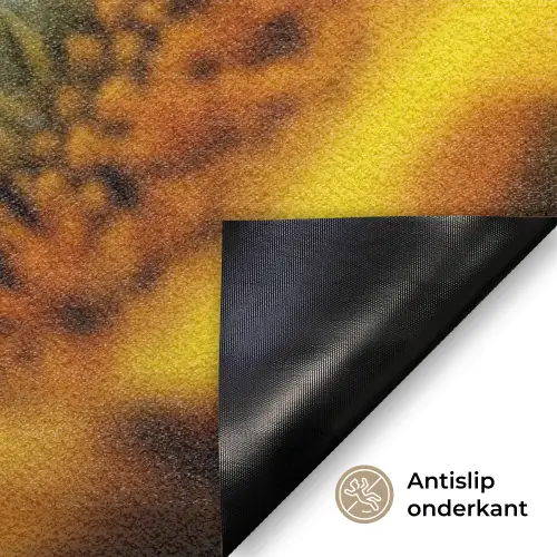 Zonnebloem - Dauwdruppels - Geel - Zonlicht Deurmat klein -antislip_NL