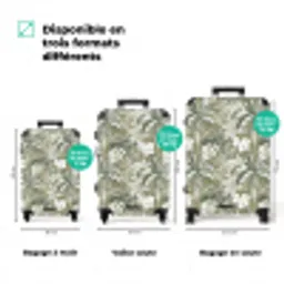 Botanisch - Bloemen - Groen NBS - Handbagage koffer - Volwassenen Unisex middel zzzzzzVergelijking_3FR