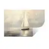 Zeilschip - Zee - Bewolkt Muursticker klein -3d