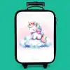 Eenhoorn met regenboogmanen op een wolk Kinderkoffer - Zwart klein -zzz_website3d_nbs