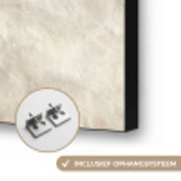 Beige - Reliëfstructuur - Natuursteen Textielframe zwart klein 947 -USP_ophangsysteemNL