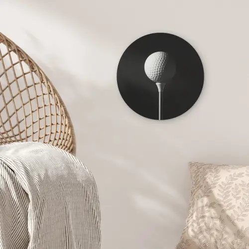 Golfbal - Minimalistisch - Wit Akoestische PET Vilt - Rond klein -sfeer4