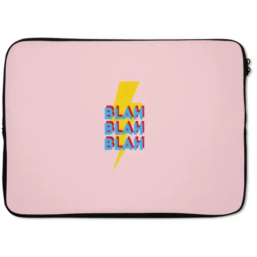 Blah - Bliksem - Roze laptophoes neopreen klein -zkaufland3dotto