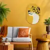 Cheetah - Illustratie - Geel Wandcirkel Ovaal Forex klein -sfeer4