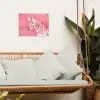 Zebra - Pink - Verf tuinposter los doek klein -sfeer7