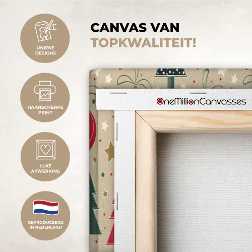 Illustratie - Kerst - Sterren canvas 2cm xxl 828 -sfeer2