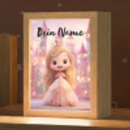 Prinses - Roze - Kasteel Light Box met kabel (Kinderlampje) klein -zzz_3d_website
