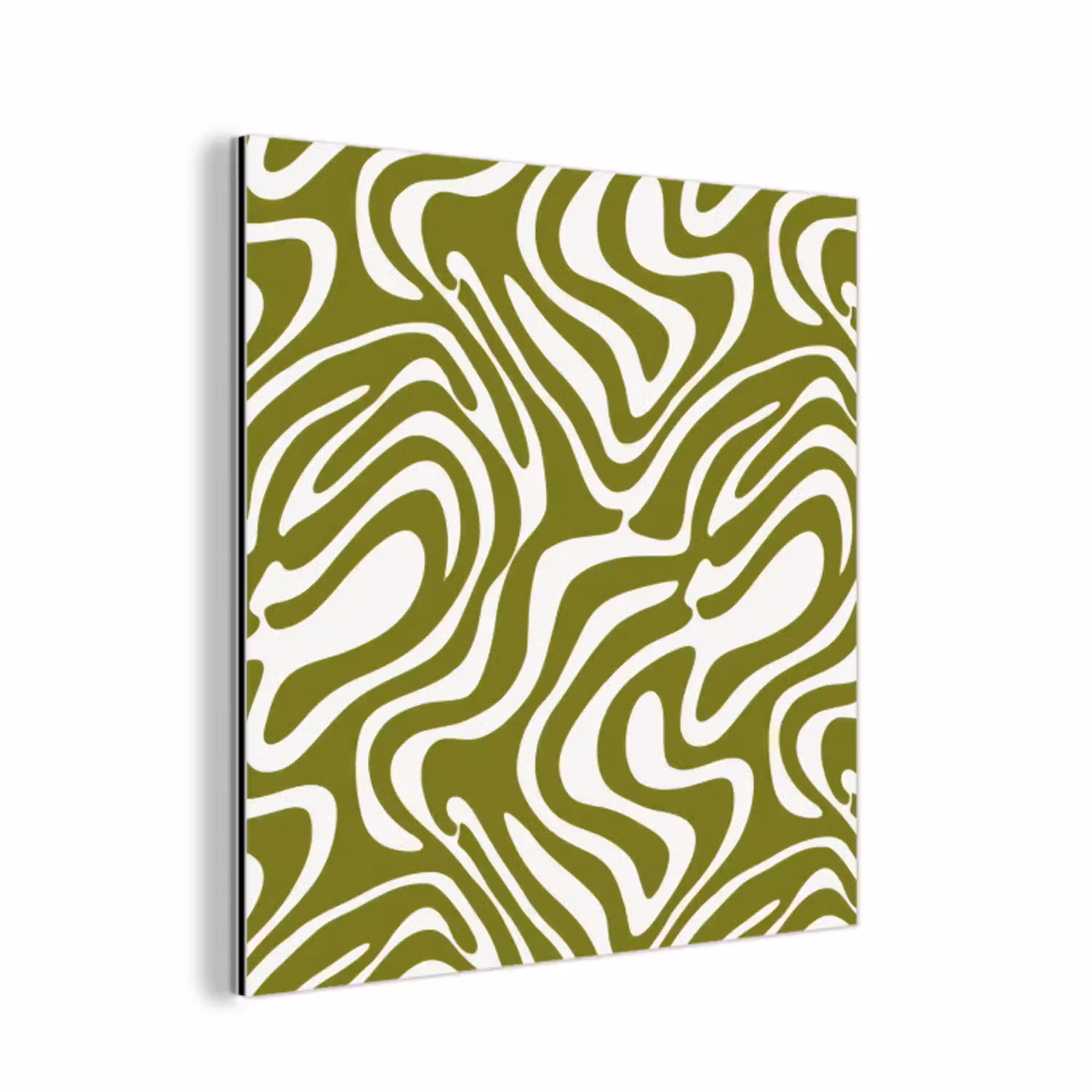 Lijnpatroon - Groen - Organisch aluminium wit klein 46 -3d