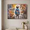 Graffiti - Jongen - Kleuren - Street Art Textielframe zwart klein -sfeer2