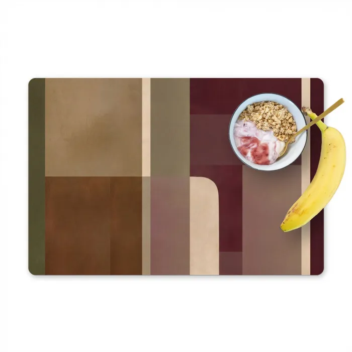 Vlakken - Abstract - Bordeaux - Lijnen Placemat vinyl groot -zzzproduct_Kitchenyeah-website