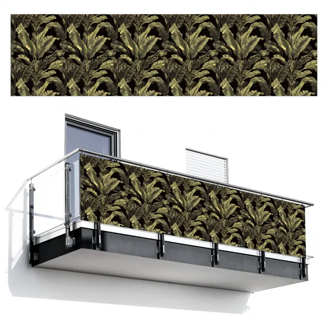 Balkonsichtschutz - Botanisch - Blätter - Grün