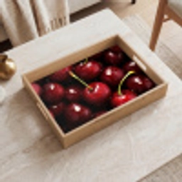 Rood - Fruit - Kersen Dienblad Rechthoek middel -sfeer1