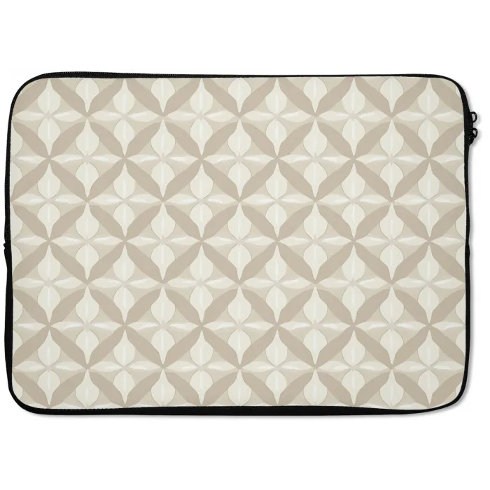 Patroon - Klassiek - Beige laptophoes neopreen klein 279 -zkaufland3dotto