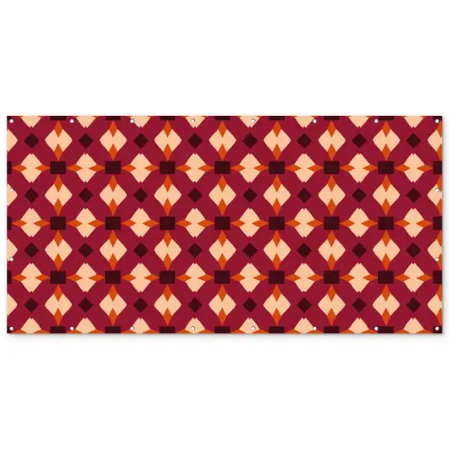 Retro - Patroon - Kleurrijk Balkonbeschermer Duitsland klein 596 -zz_3d