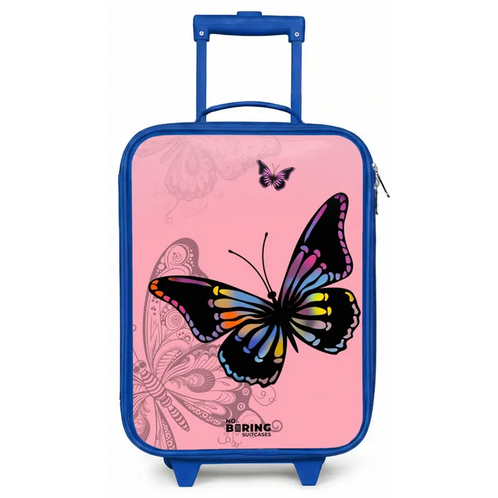 Bubblegum butterfly Kinderkoffer - Blauw klein -zz3dotto