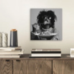 Vrouw - Pasta - Zwart - Wit aluminium wit klein -sfeer1