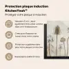 Botanische Elegance in Sepia Inductie beschermer vinyl 3mm middel -zzzzzzusp-haakje_FR