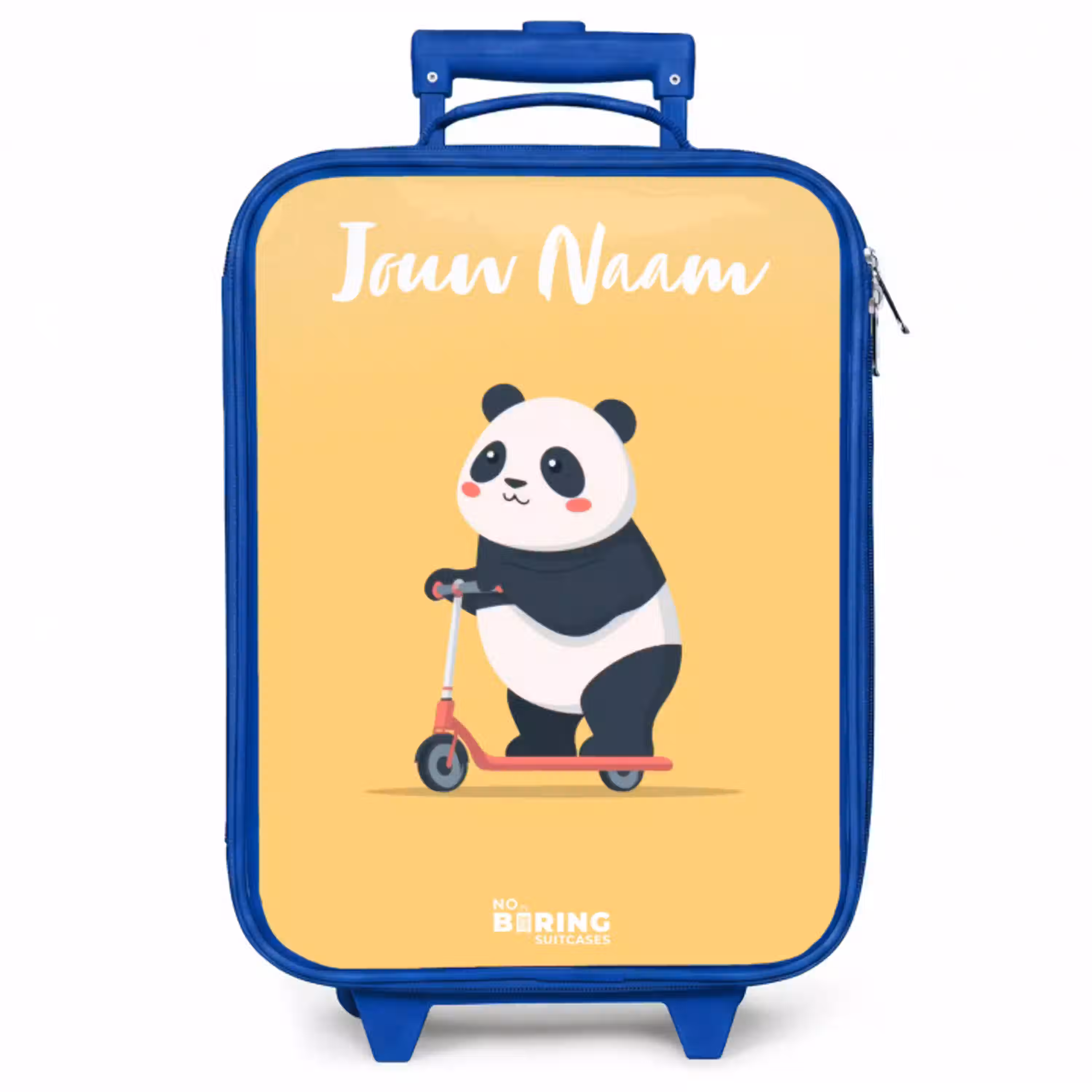 Panda - Step - Geel Kinderkoffer - Blauw klein -zzz_website3d
