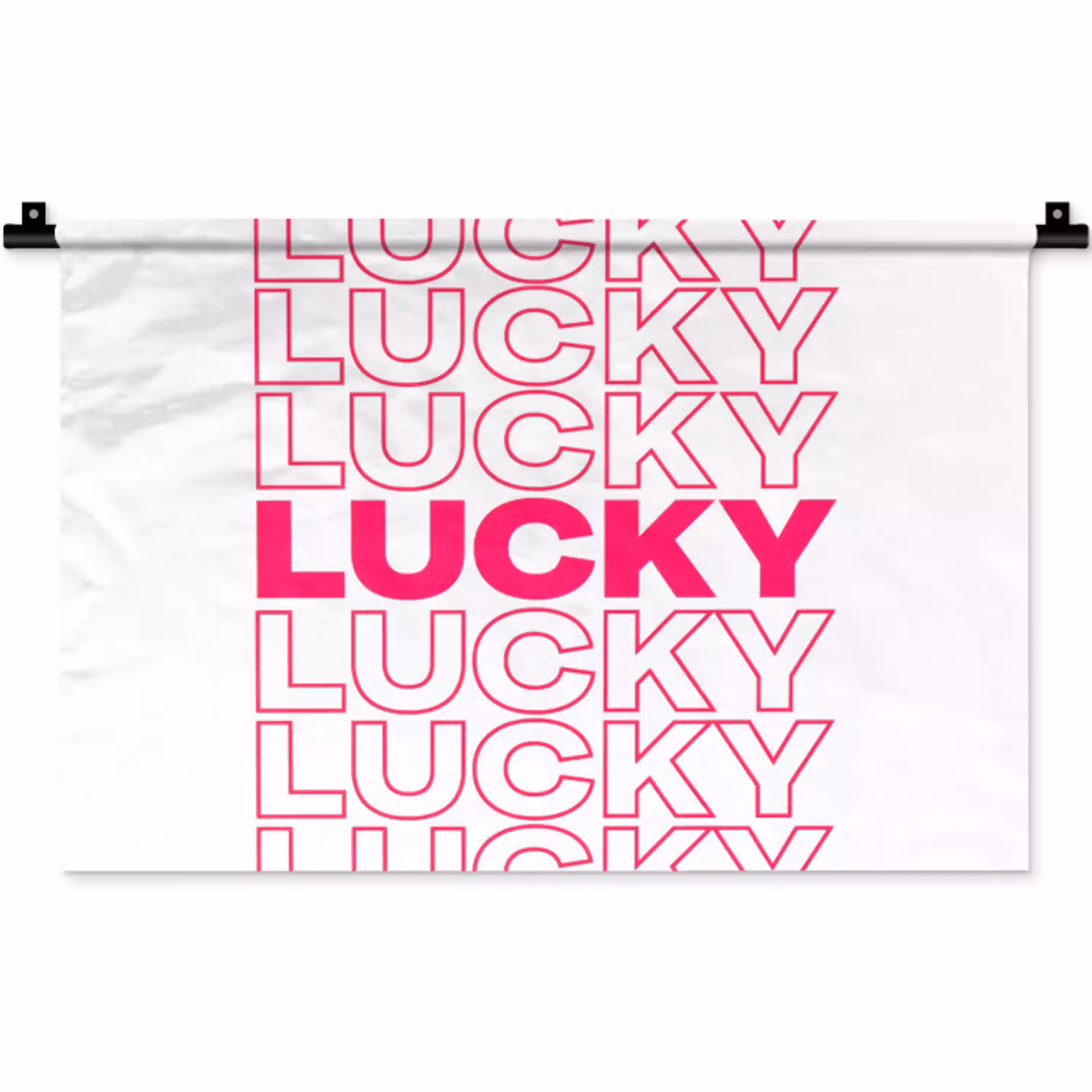 Lucky - Roze - Patroon Wandkleed katoen klein -zz3d