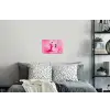 Roze - Verf - Coffee Muursticker klein -slaapkamer