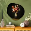 Exotisch - Boeket - Vaas - Goud Wandcirkel Organisch Plexiglas middel -sfeer2